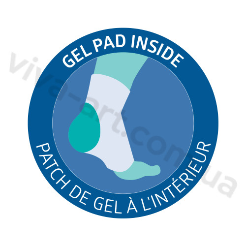 Шкарпетки з гелевим захистом для п'яти з відкритим носком, розмір універсальний, пара.